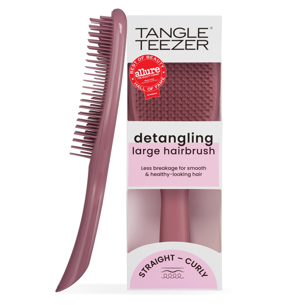 TANGLE TEEZER front view of large ultimate detangler showing paddle for quick coverage