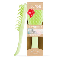 TANGLE TEEZER front view showing green plant-based brush for gentle detangling