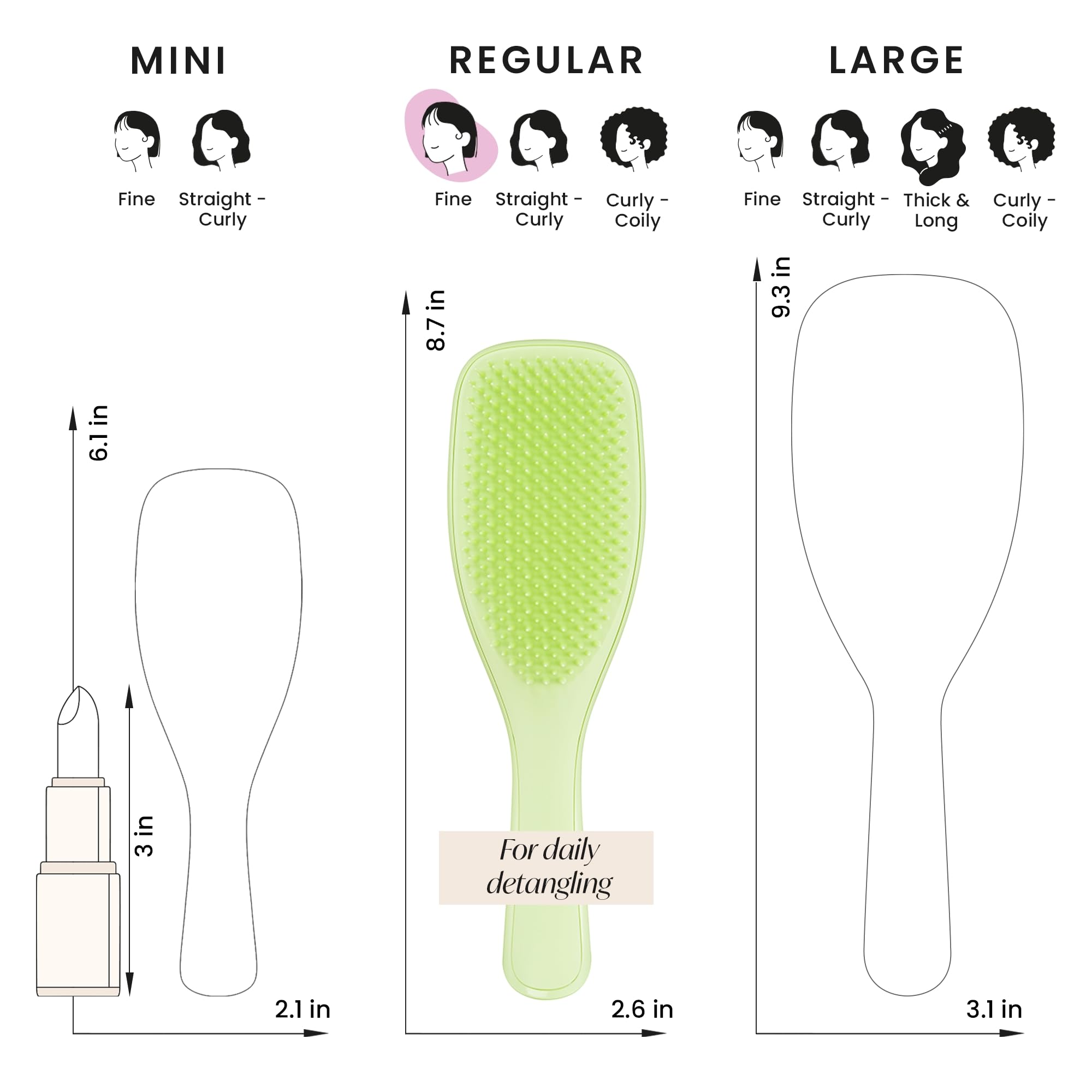 TANGLE TEEZER label showing 85% plant-based material and eco benefit