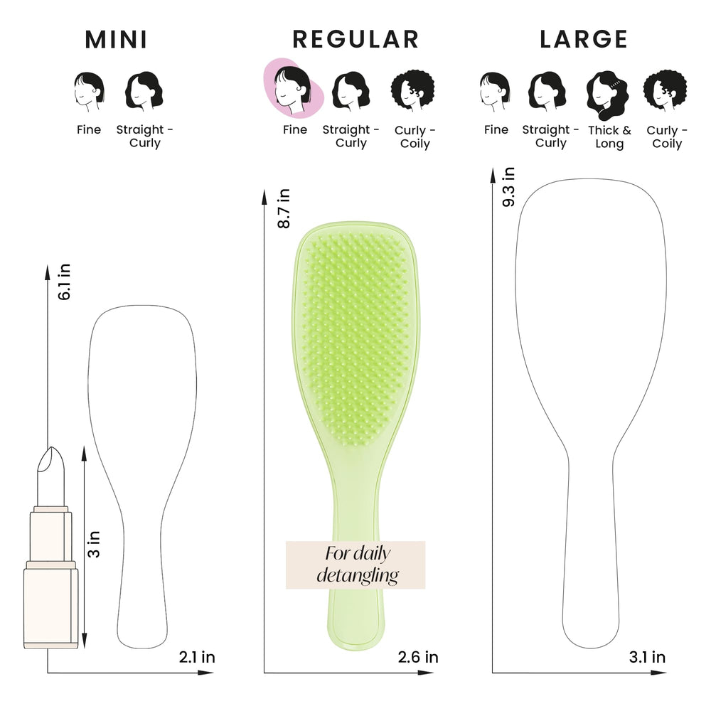 TANGLE TEEZER label showing 85% plant-based material and eco benefit