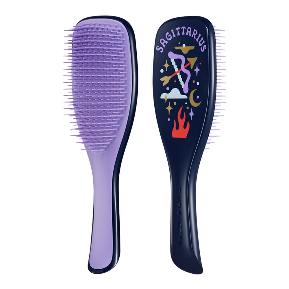 TANGLE TEEZER on bathroom vanity conveying daily-use convenience and aesthetic