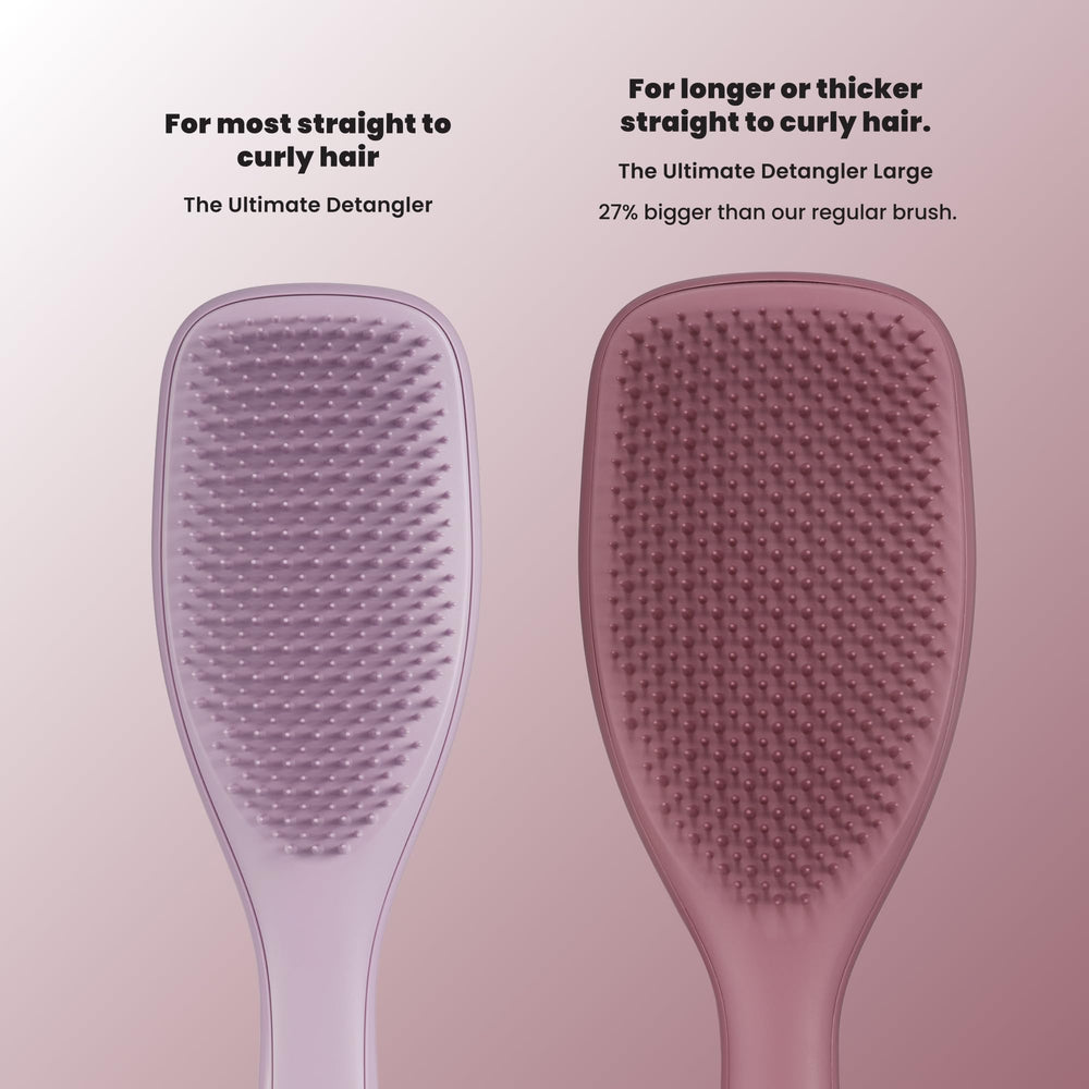 TANGLE TEEZER side profile showing flexible teeth adapting to thick hair