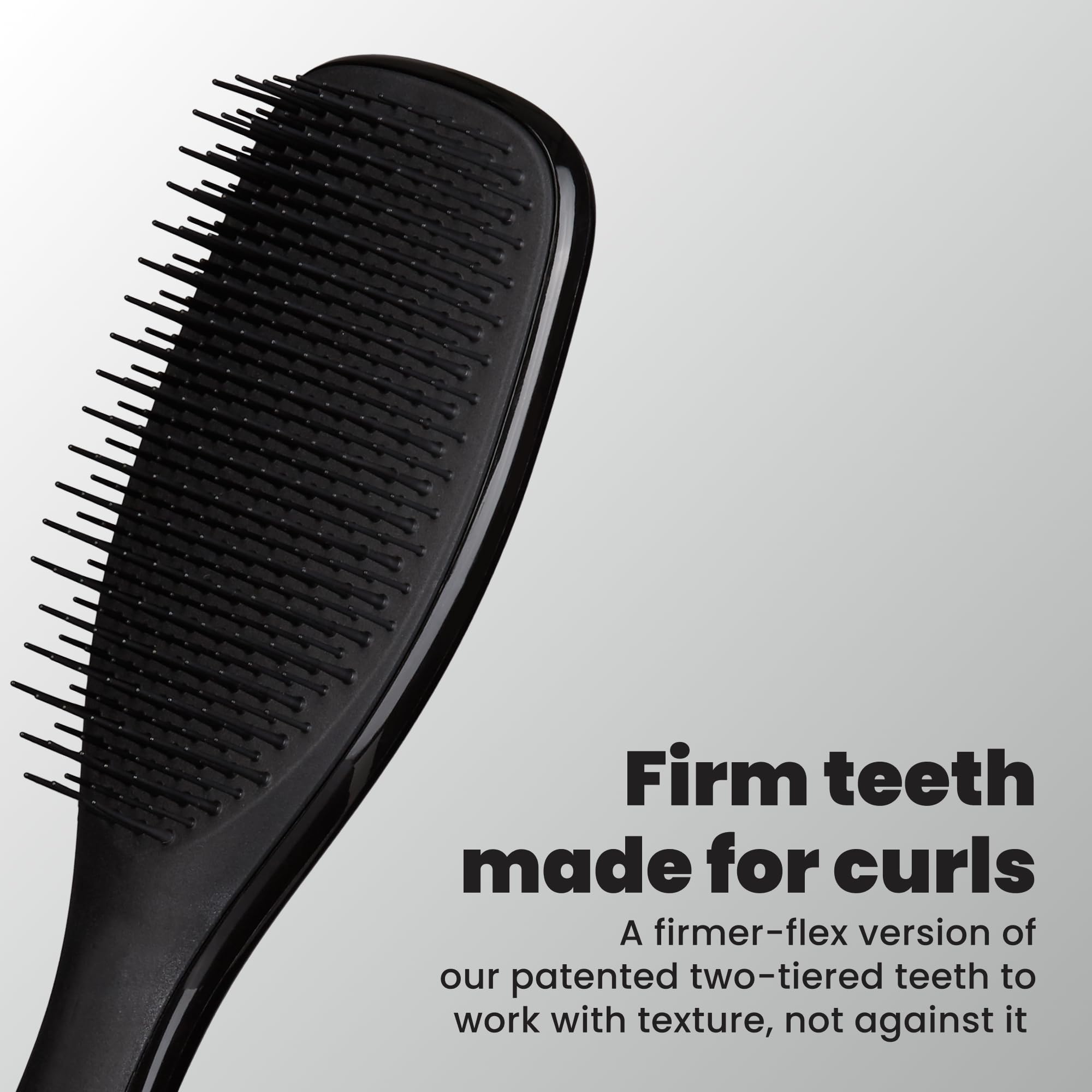 TANGLE TEEZER close-up of dual-tier teeth demonstrating detangling precision