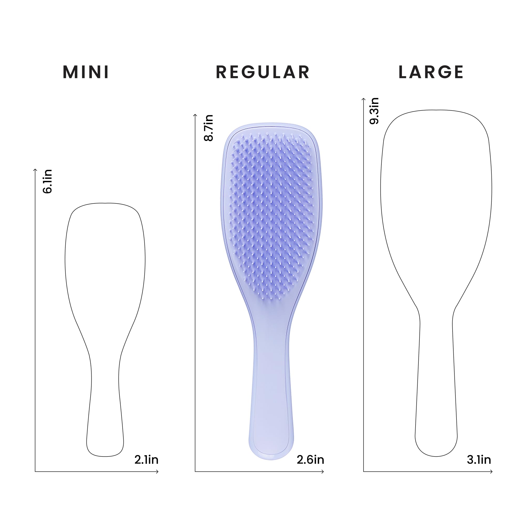 TANGLE TEEZER texture and sweet lavender finish showing durable surface detail
