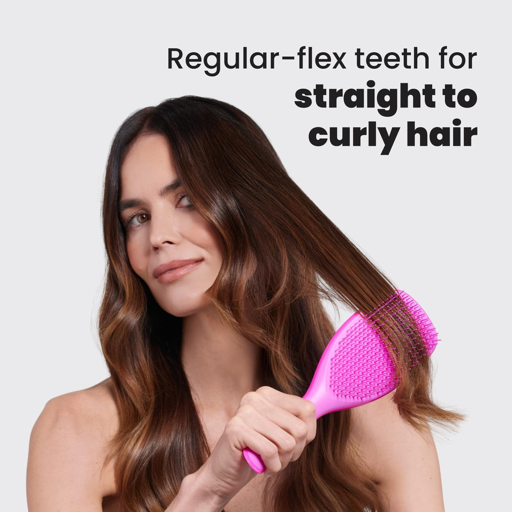 TANGLE TEEZER close-up of patented two-tier teeth minimizing pulling
