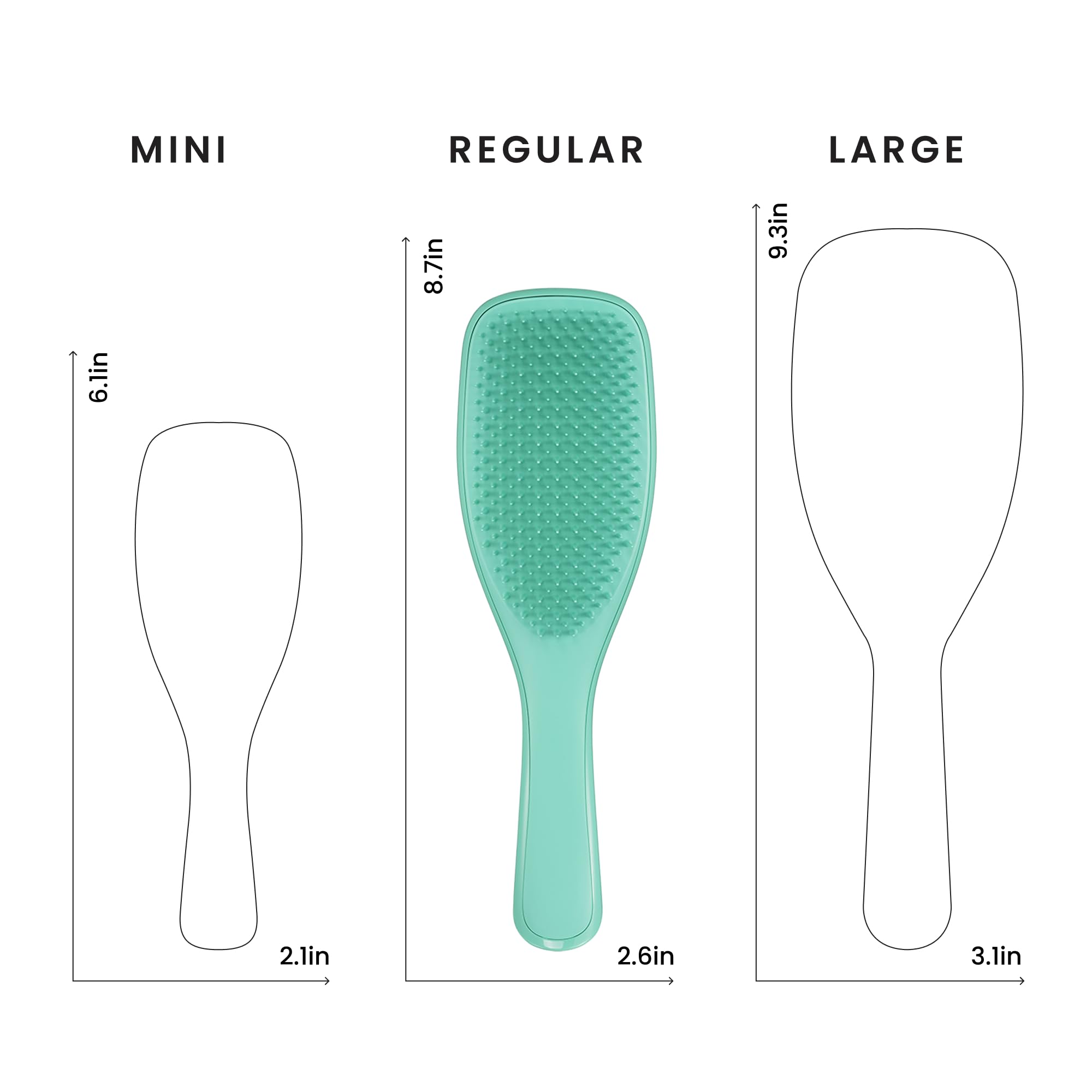 Tangle Teezer brush detail with patent marking showing engineered teeth benefit