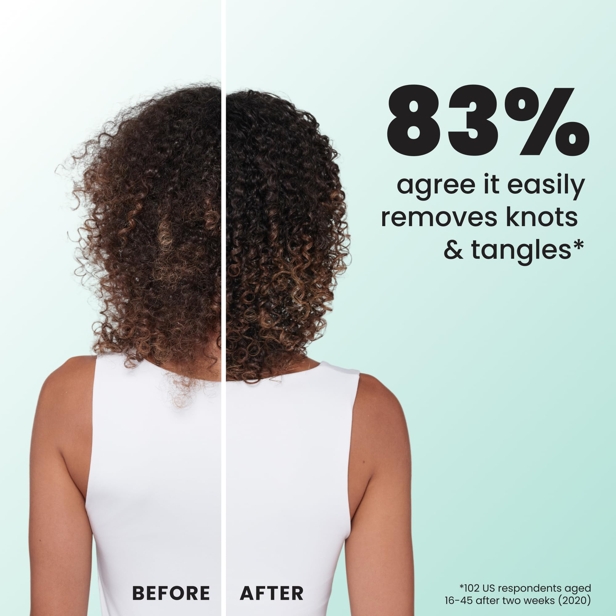 Tangle Teezer side profile highlighting ergonomic contour for better handling benefit