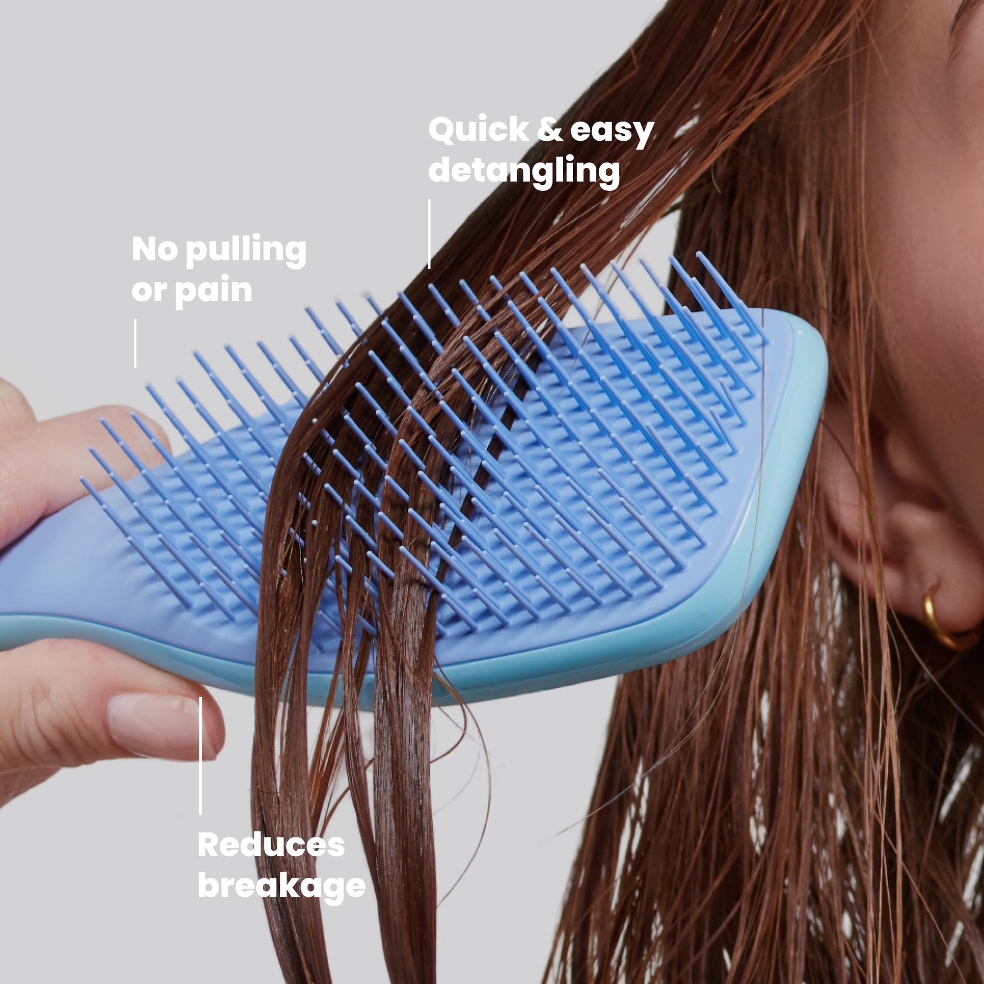 TANGLE TEEZER textured denim surface detail adding style and slip resistance
