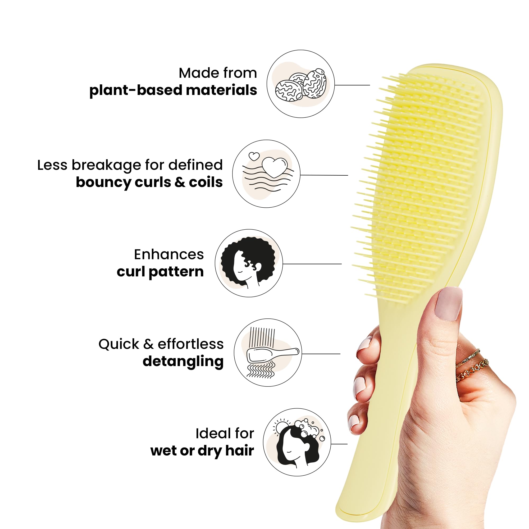 TANGLE TEEZER used in shower distributing conditioner for smoother curls
