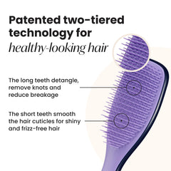 TANGLE TEEZER back detail highlighting compact shape for portability