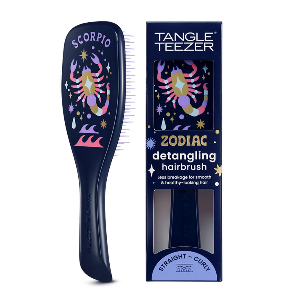 TANGLE TEEZER front view showing Scorpio design and compact profile for easy travel