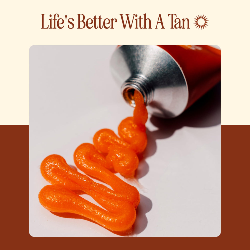 Tanning Club on skin before and after for visible gradual bronze result