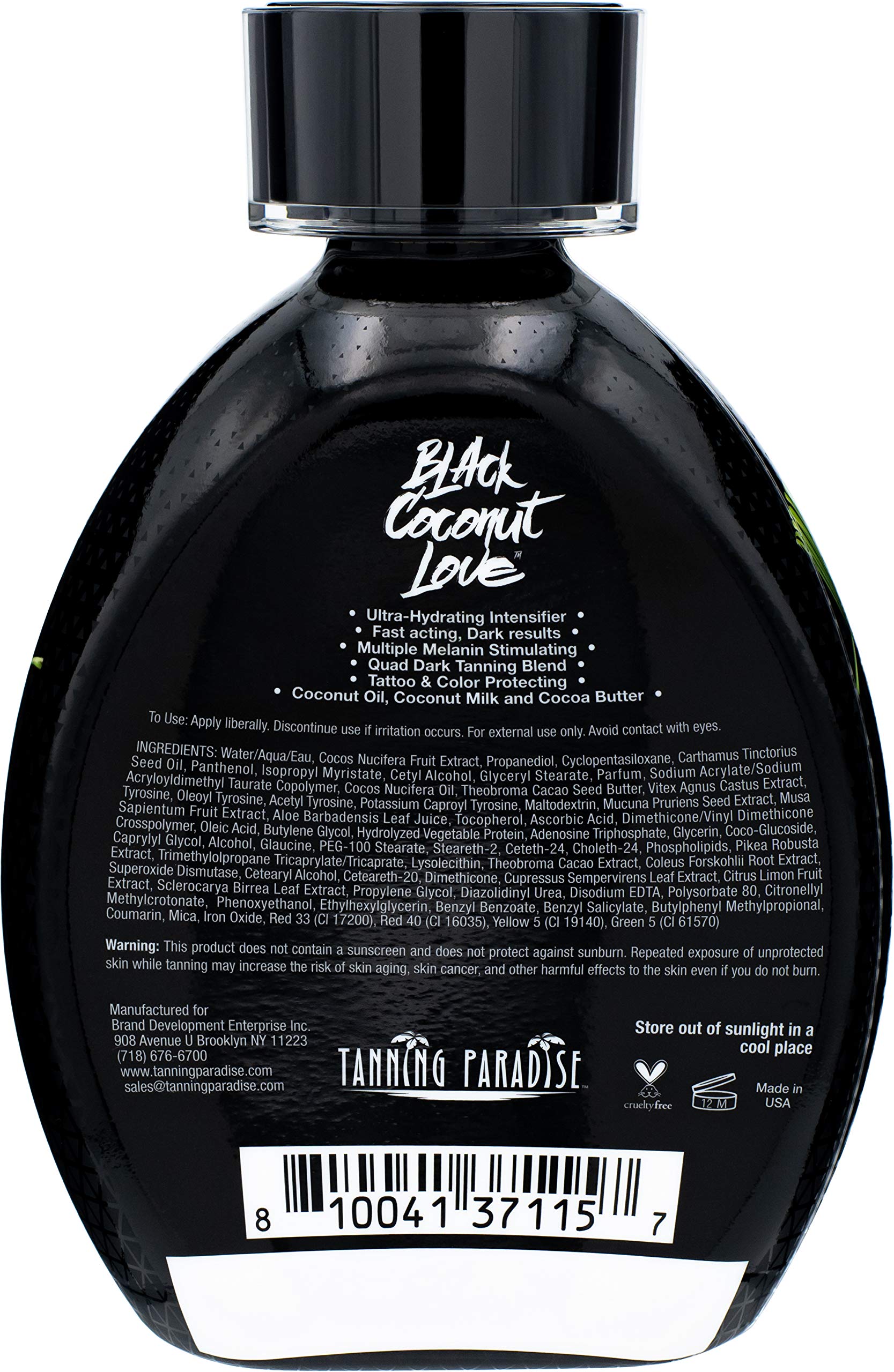 TANNING PARADISE cream texture close-up highlighting deep-moisture benefit