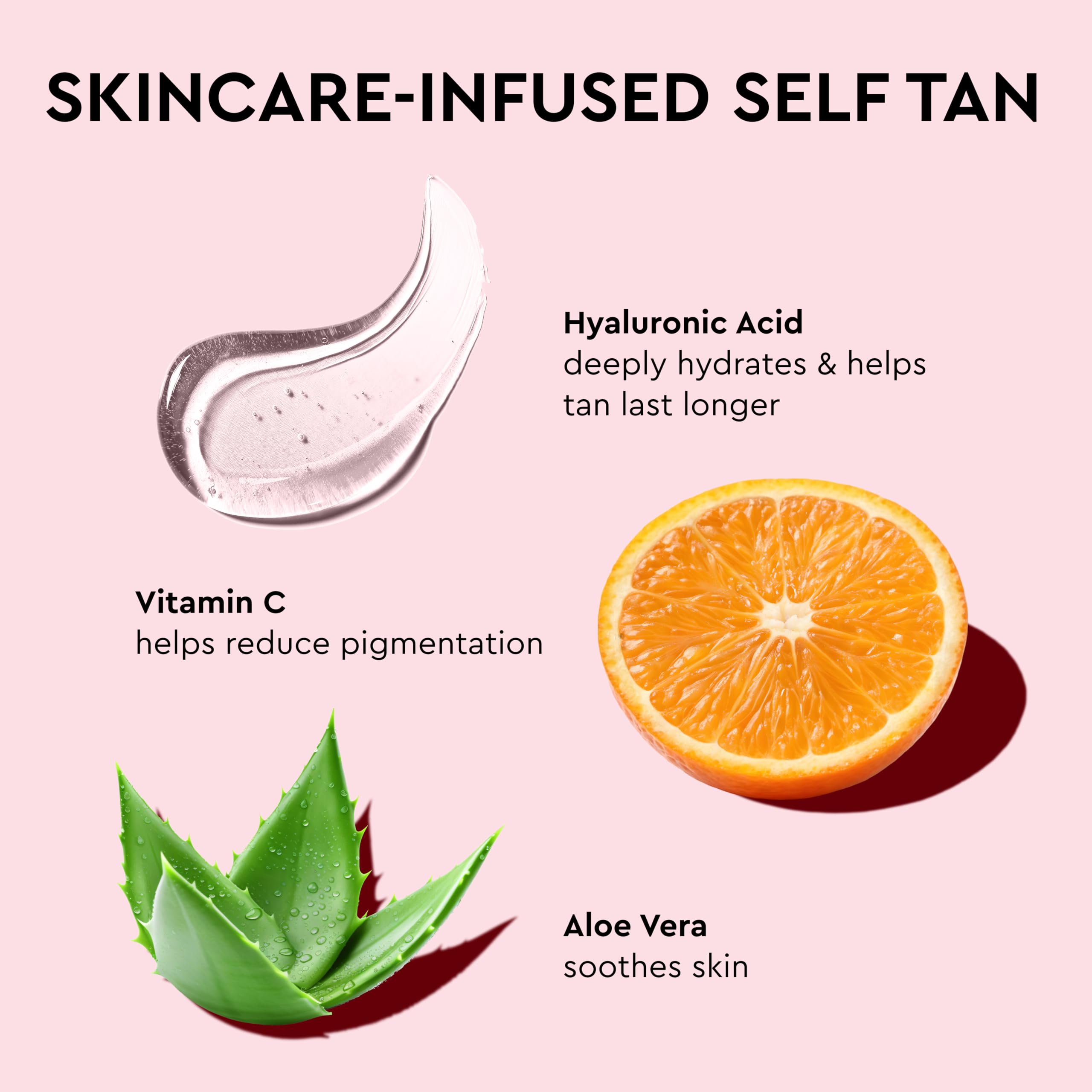 Tanologist bottle label close-up highlighting hydrating ingredient benefits