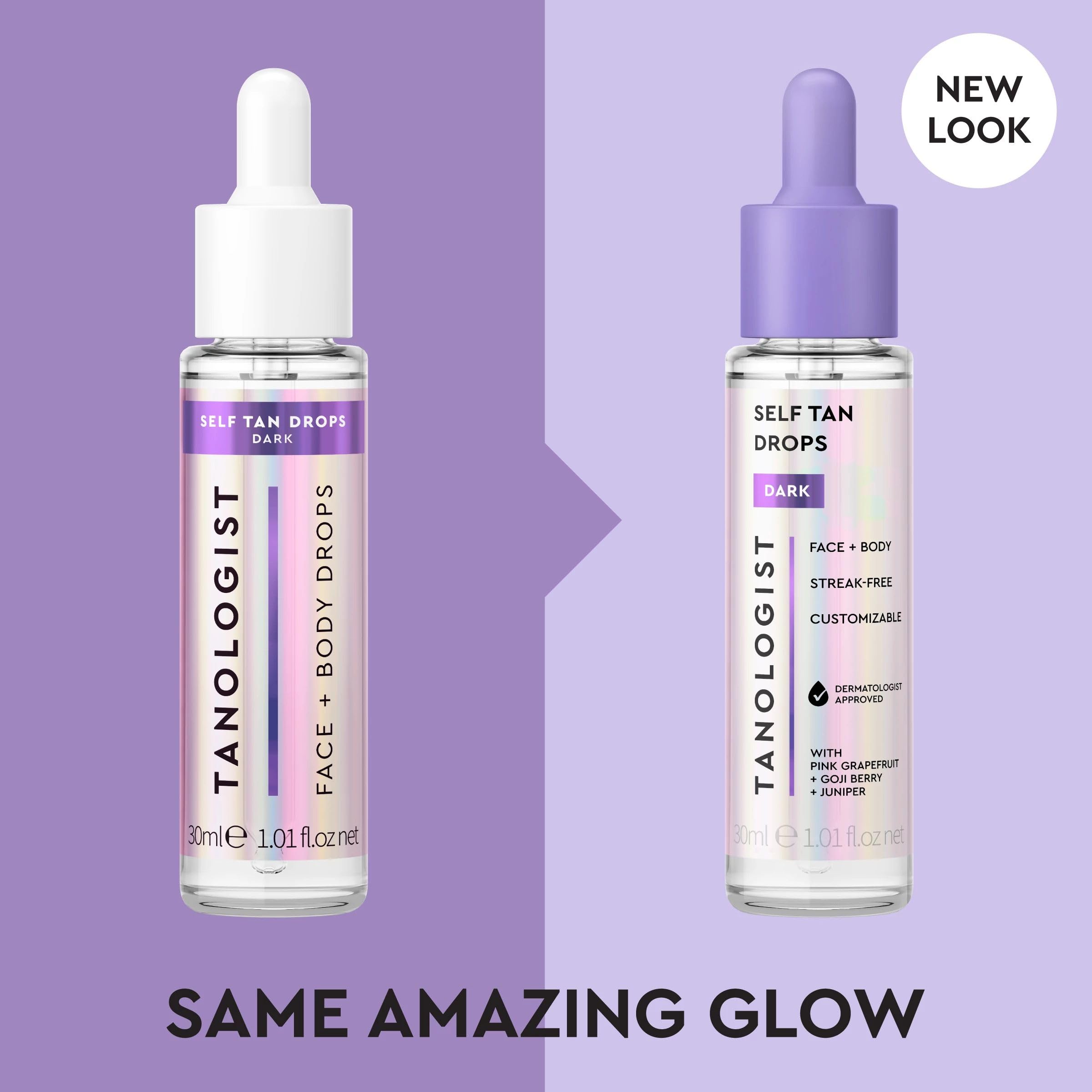 Tanologist dark dropper detail releasing clear drop with precision for controlled tanning