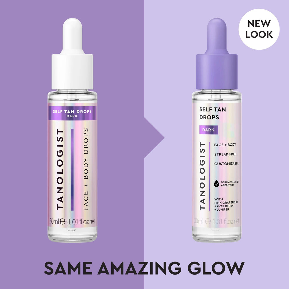 Tanologist dark dropper detail releasing clear drop with precision for controlled tanning