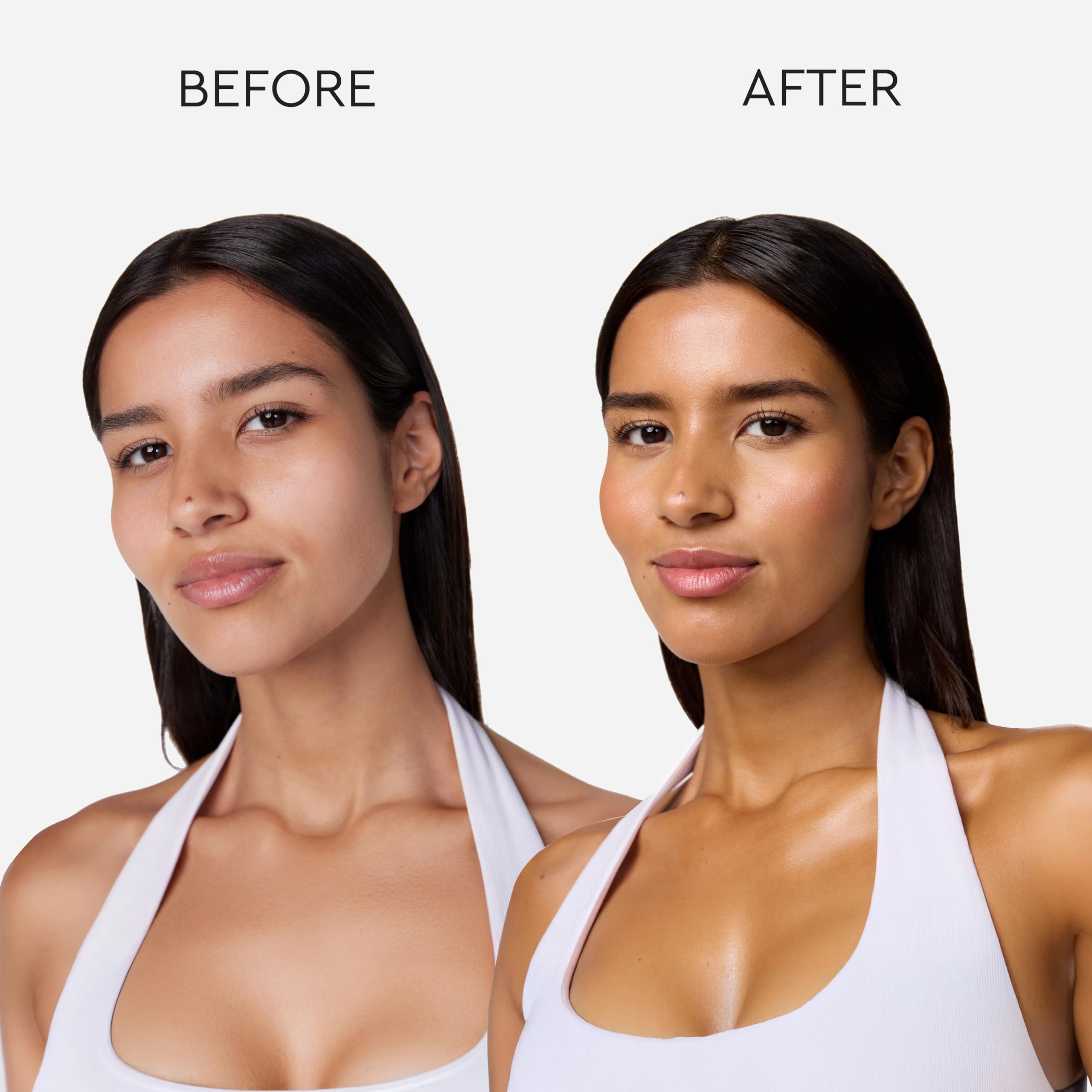 Tanologist product texture close-up highlighting clear fast-dry formula and no transfer
