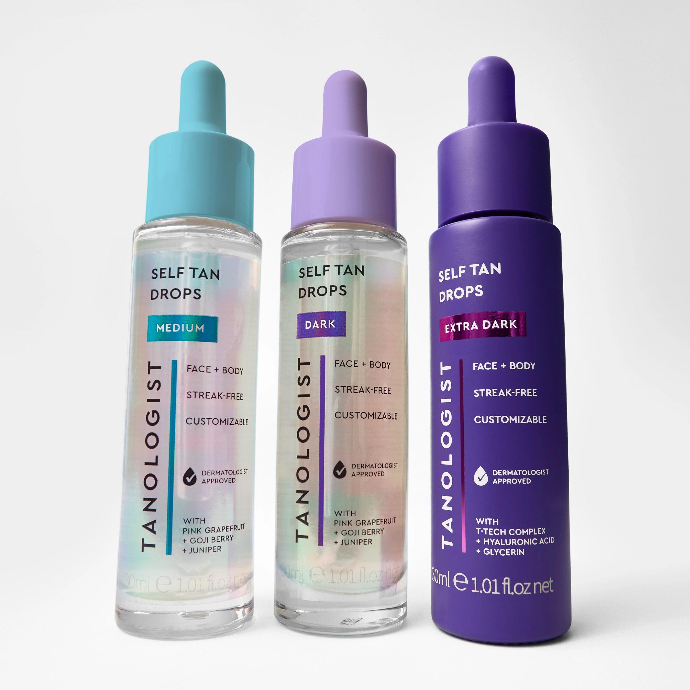 Tanologist results on skin after application showing subtle medium sun-kissed glow