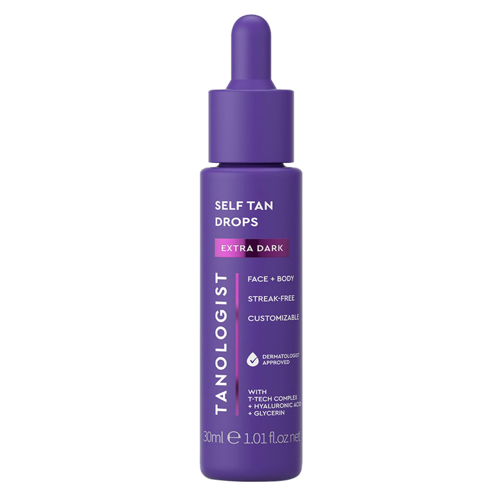 Tanologist front packaging showing product and shade, highlights convenience