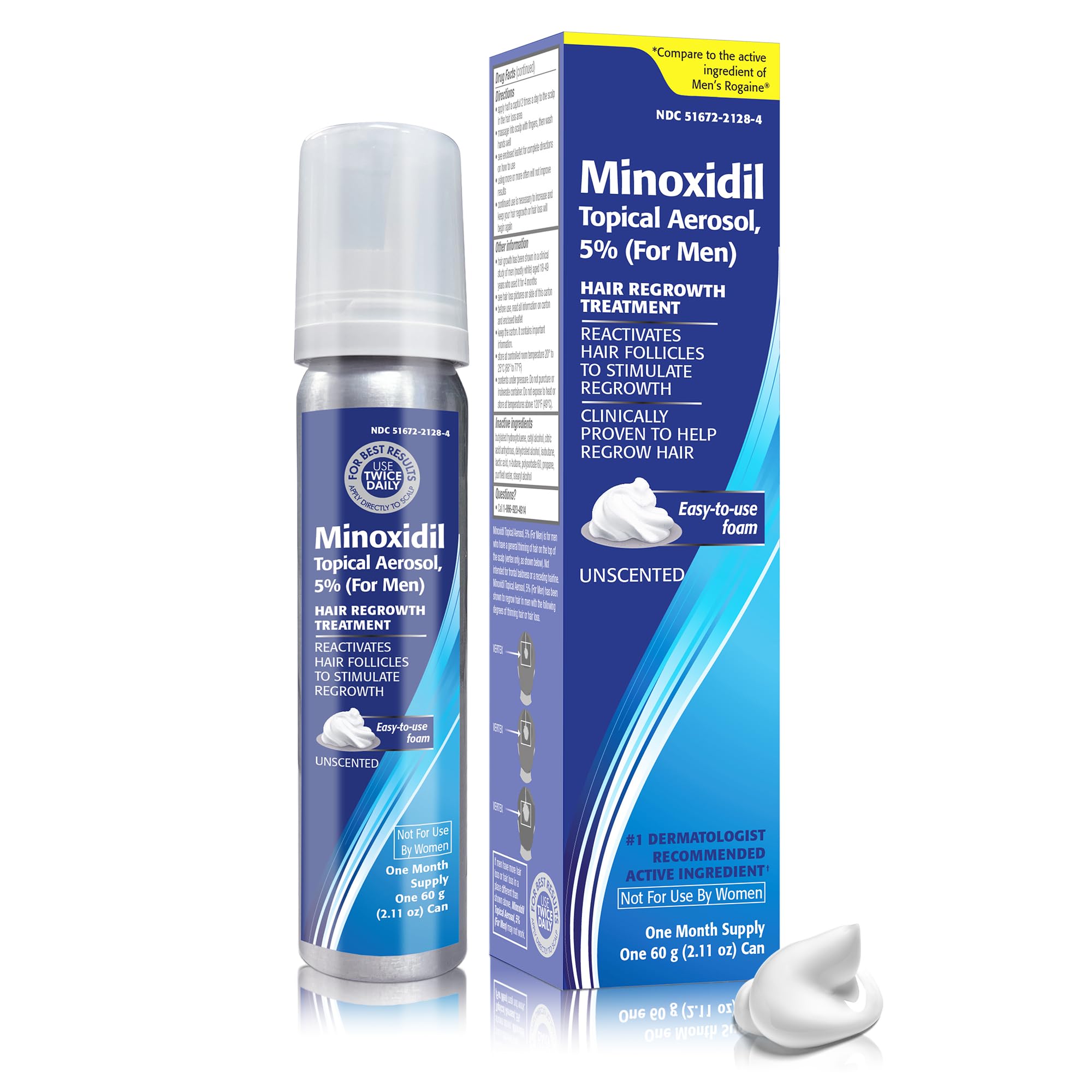 TARO front packaging showing 5% minoxidil and 2.11 oz for easy identification