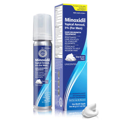 TARO front packaging showing 5% minoxidil and 2.11 oz for easy identification