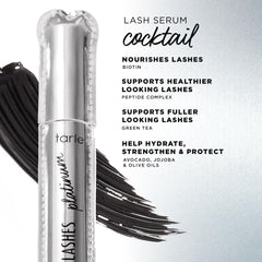 tarte before and after lashes, visible lift and fuller-looking lashes after use
