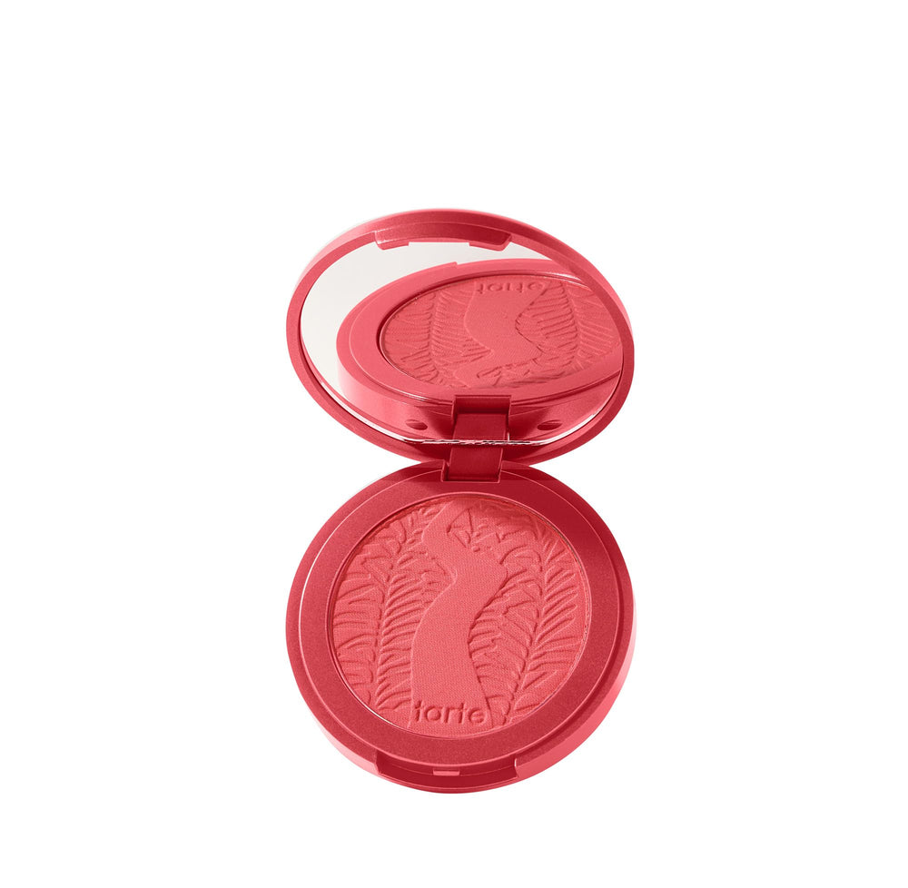 tarte front packaging showing compact and shade, clear branding and color payoff