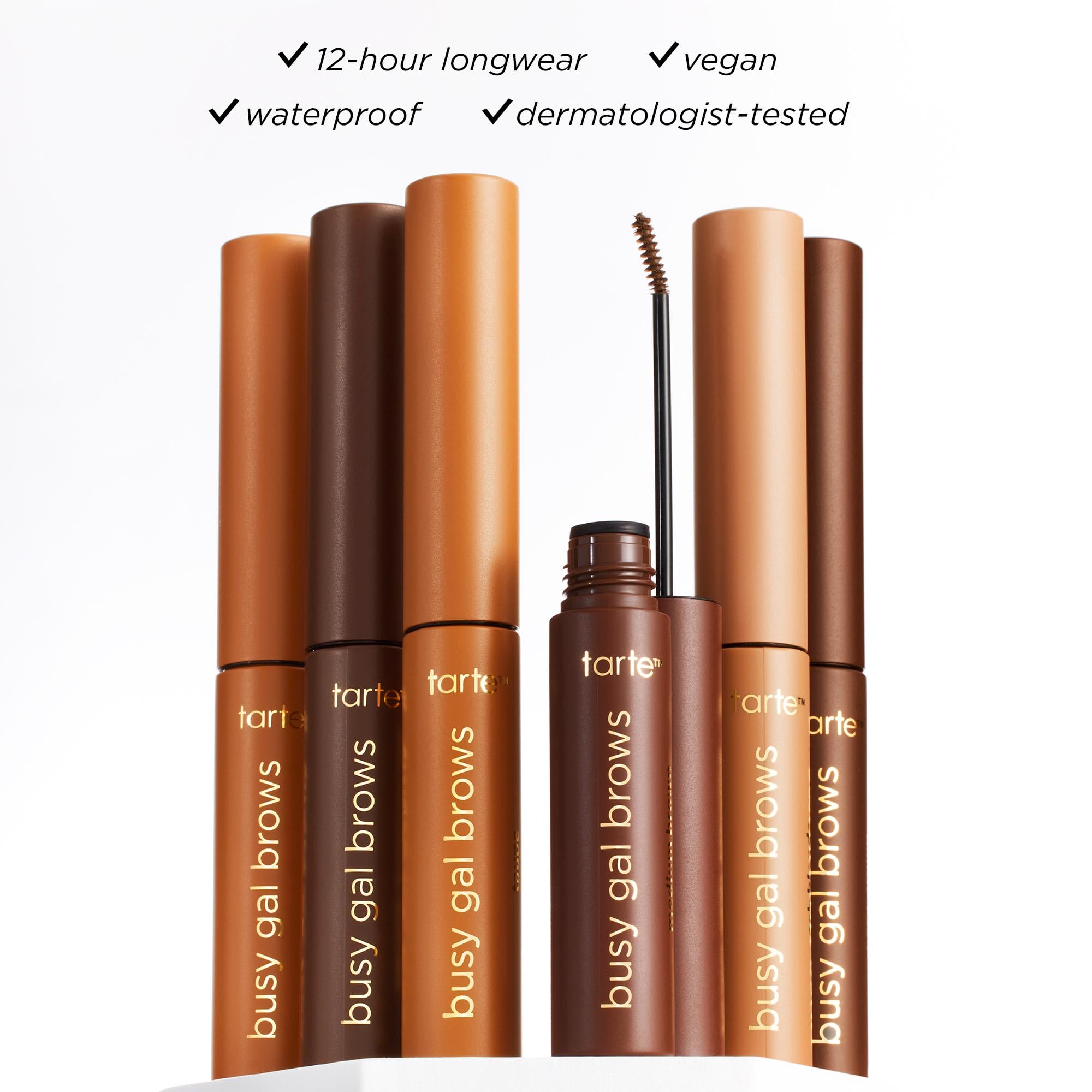 tarte hand holding tube for scale and easy on-the-go convenience