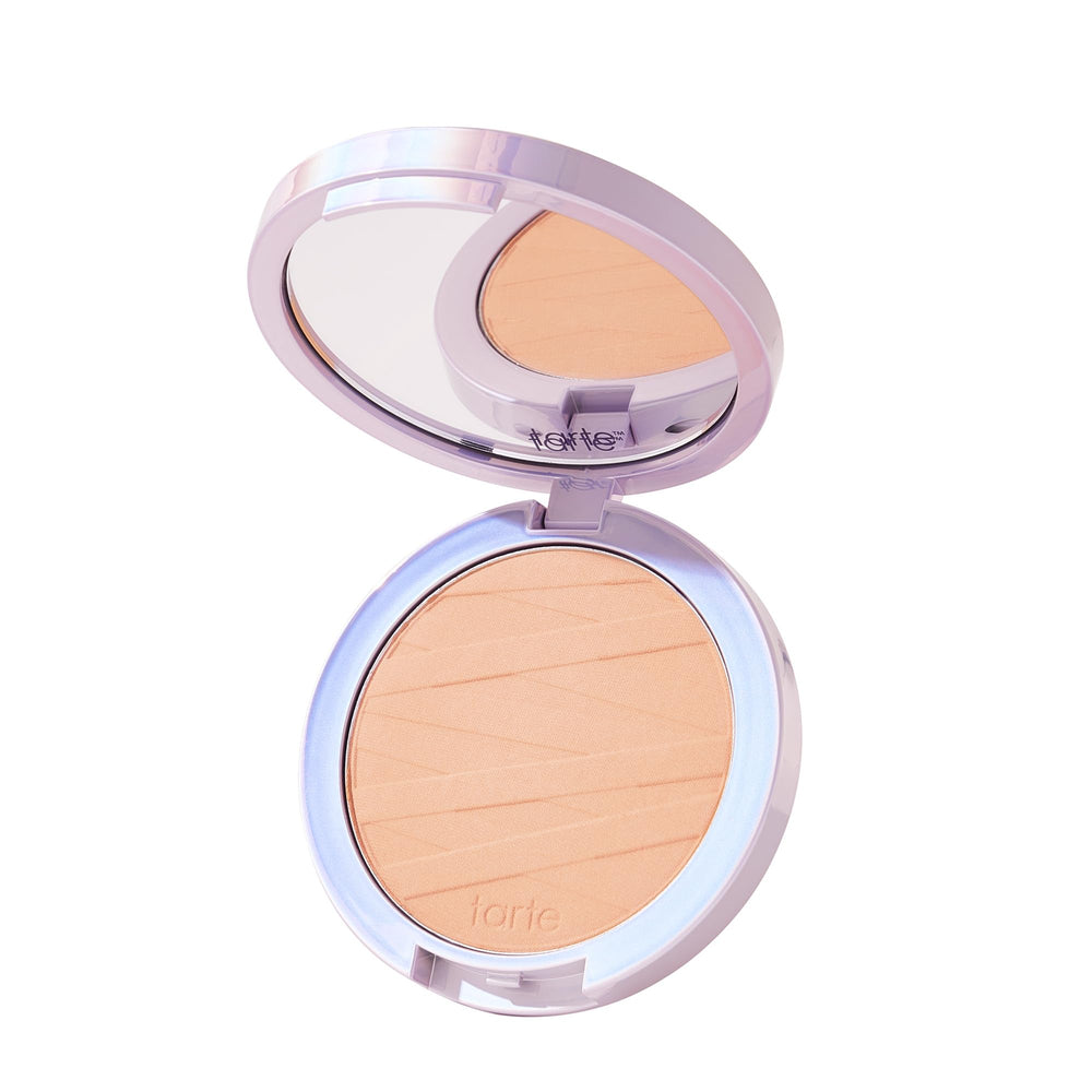 tarte compact front view showing sleek packaging and travel-ready benefit