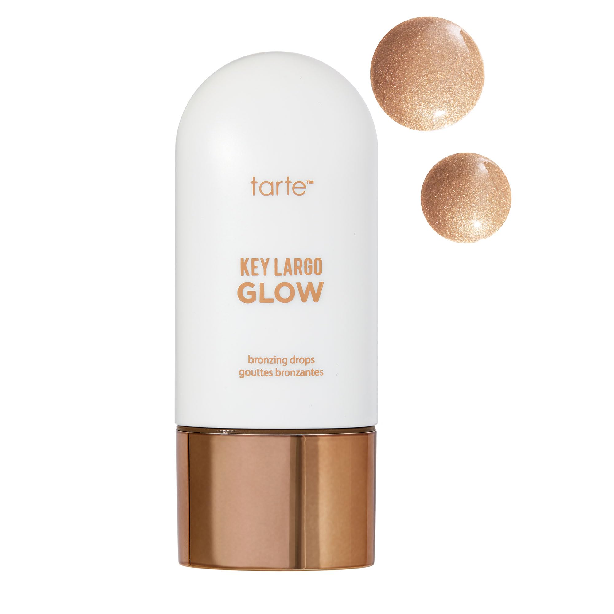 tarte front packaging showing bottle and champagne glow, promotes luminous finish