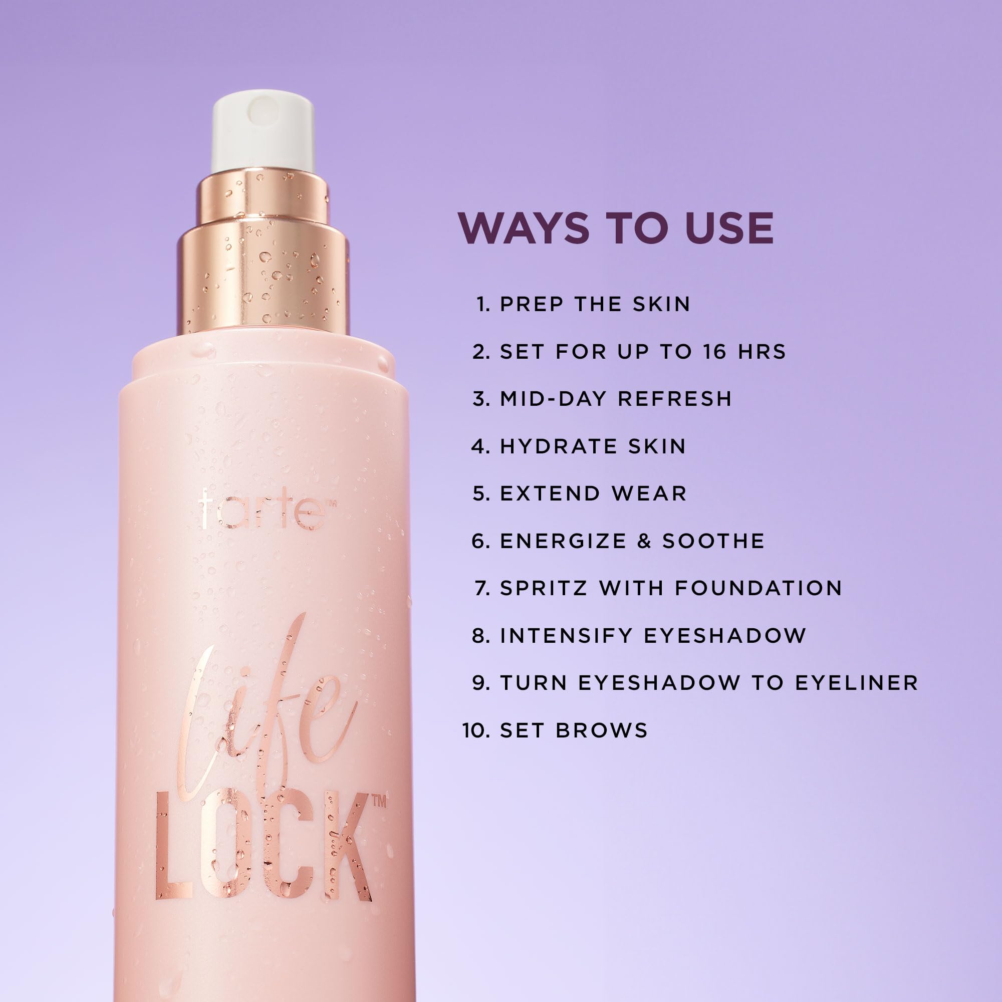 tarte Life Lock used on a brush to intensify eyeshadow color payoff