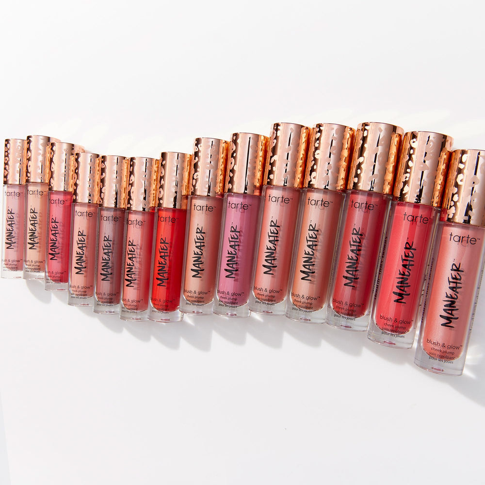 tarte maneater packaging lifestyle placed on vanity conveys everyday beauty routine benefit