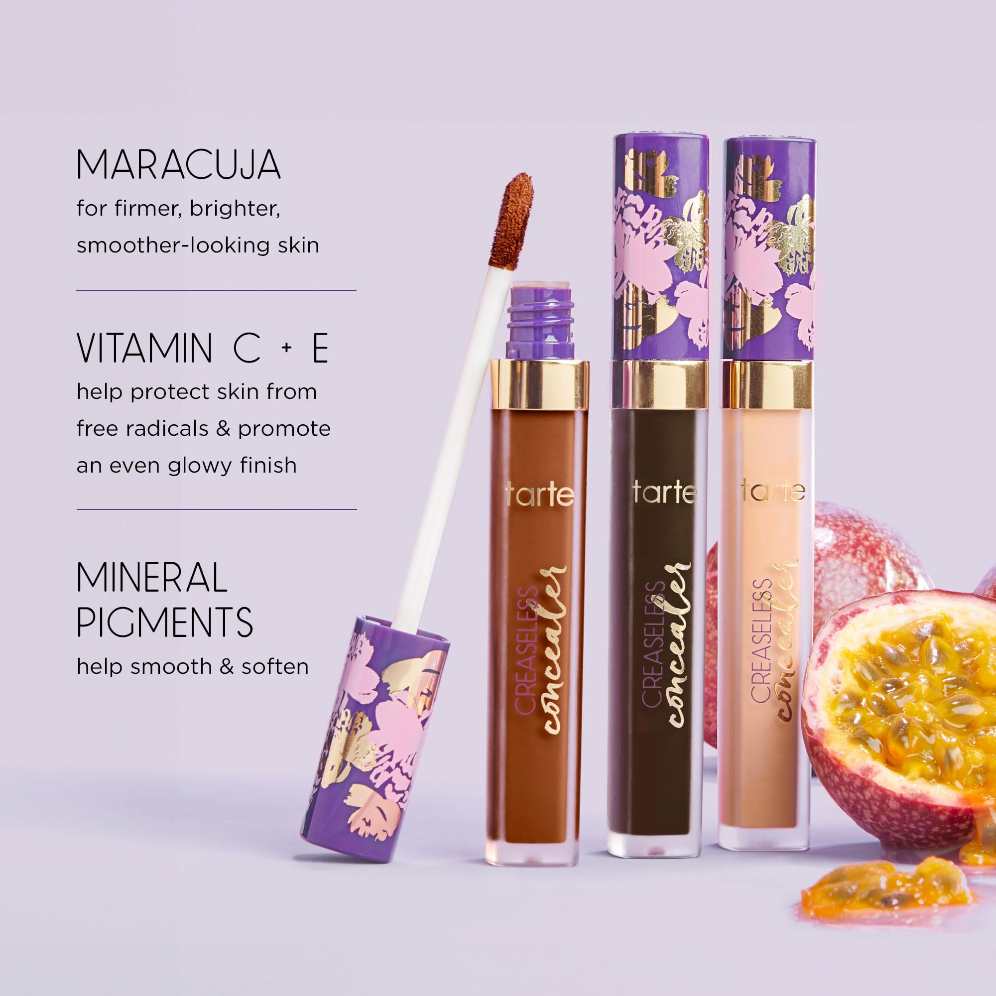 tarte back label close-up listing ingredients and clinical claims clearly