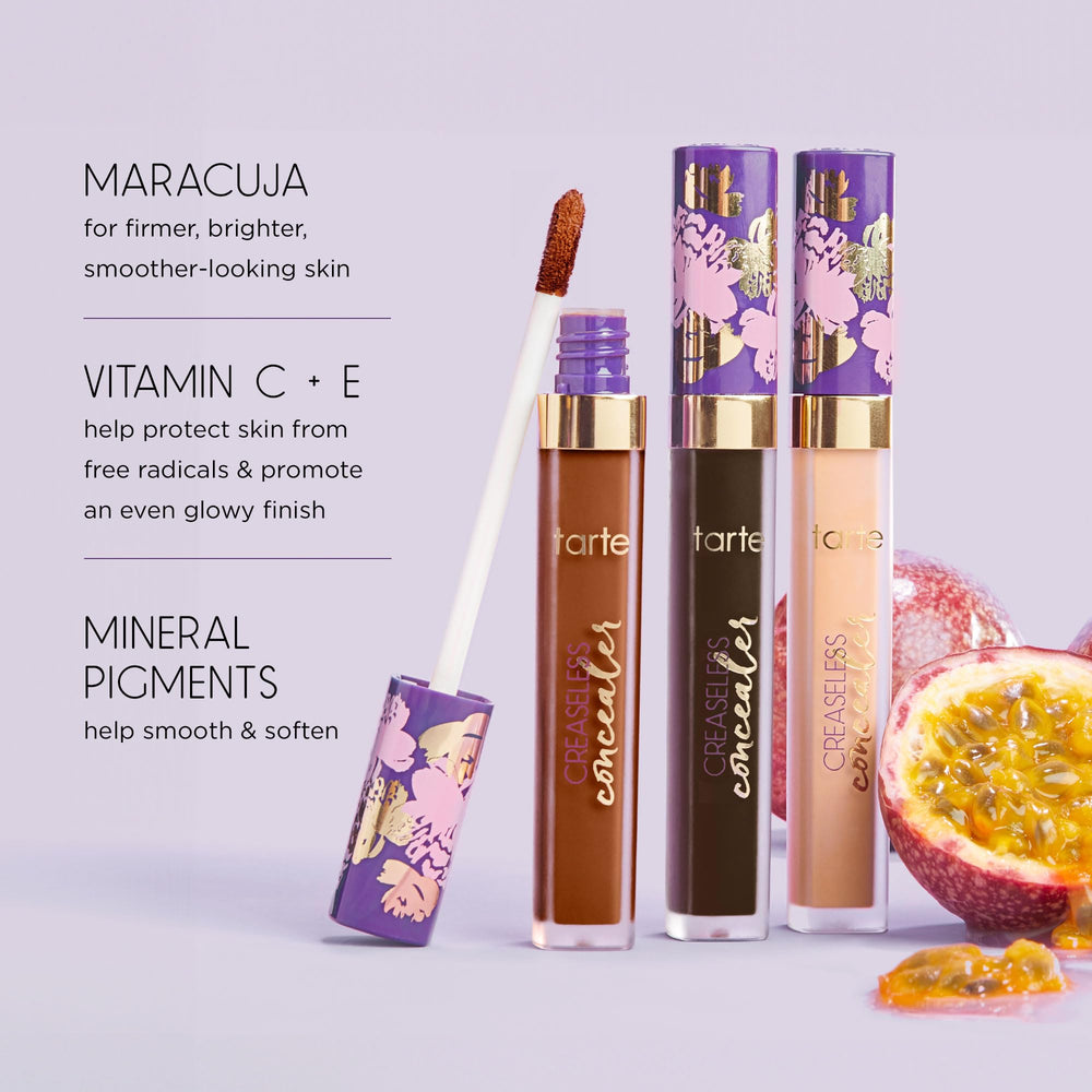 tarte back label close-up listing ingredients and clinical claims clearly