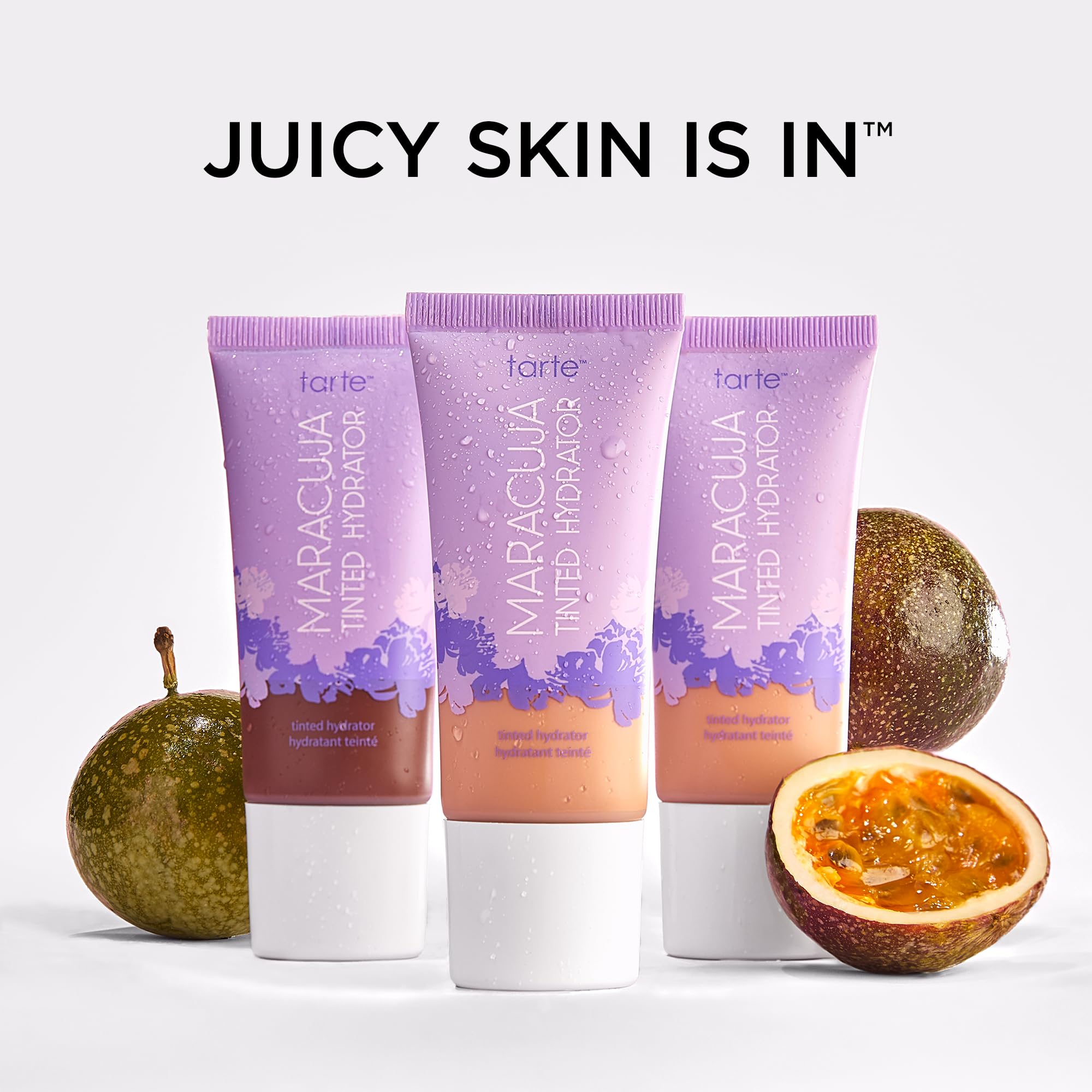 tarte open cap with label visible for shade identification and clarity