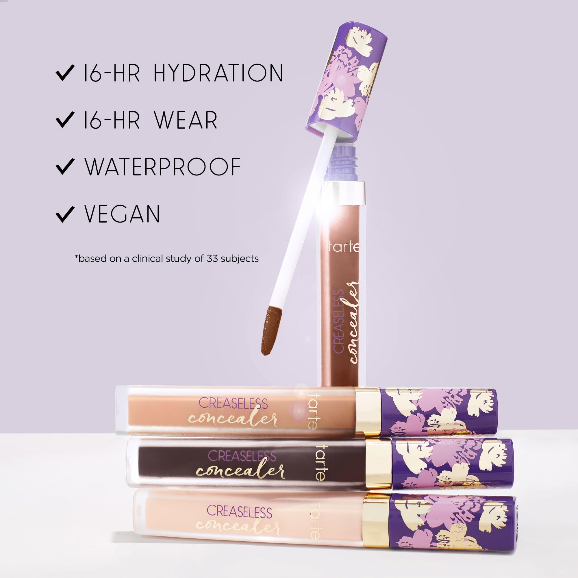 tarte concealer before and after split-face showing covered dark circles