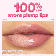 tarte close-up of balm texture highlighting cushiony, non-sticky glossy formula