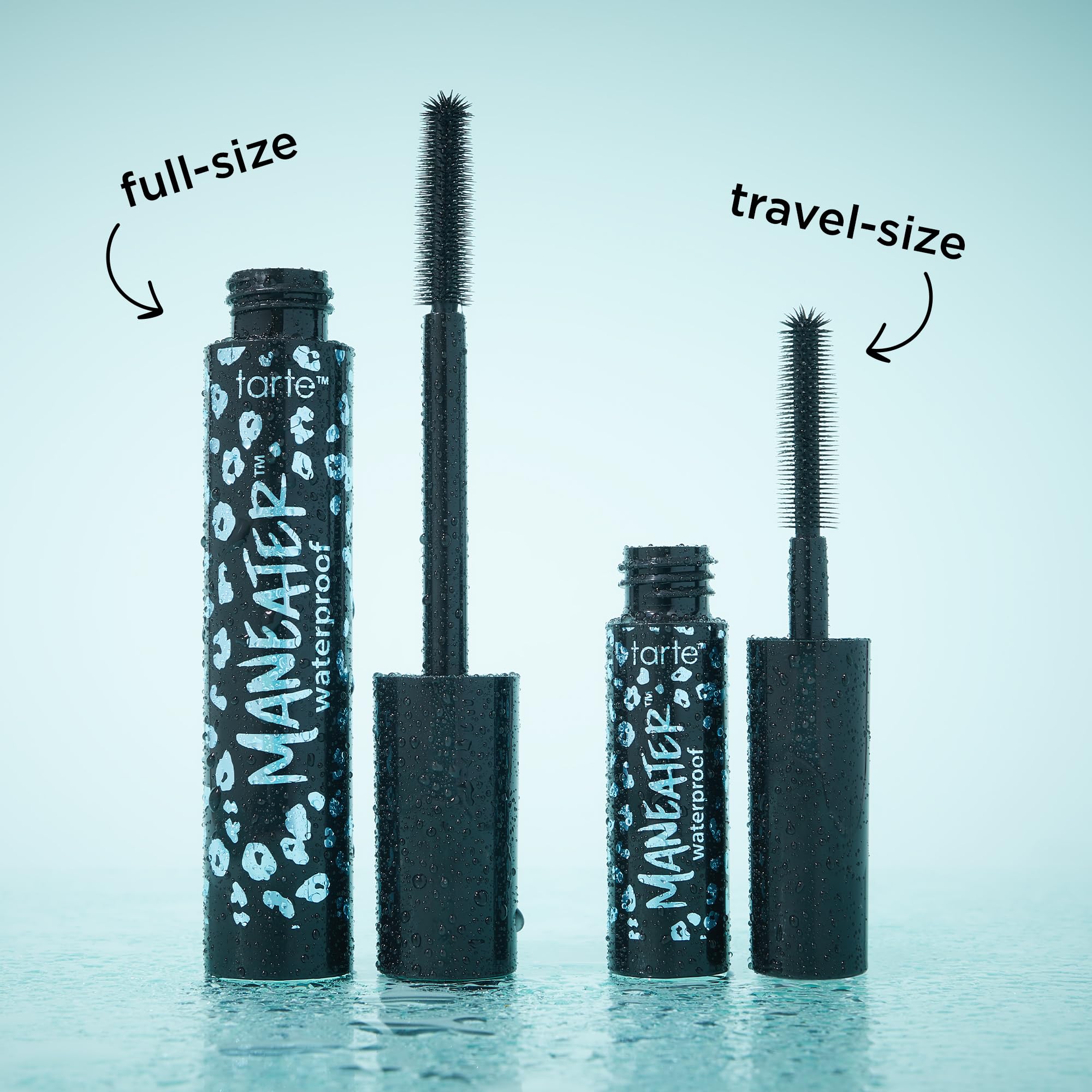 tarte before and after lashes showing length and volume transformation benefit