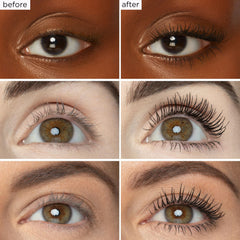 tarte texture swipe showing creamy black formula, smooth application benefit