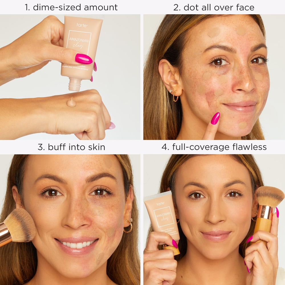 tarte packaging label displaying ingredients and vegan cruelty-free benefit