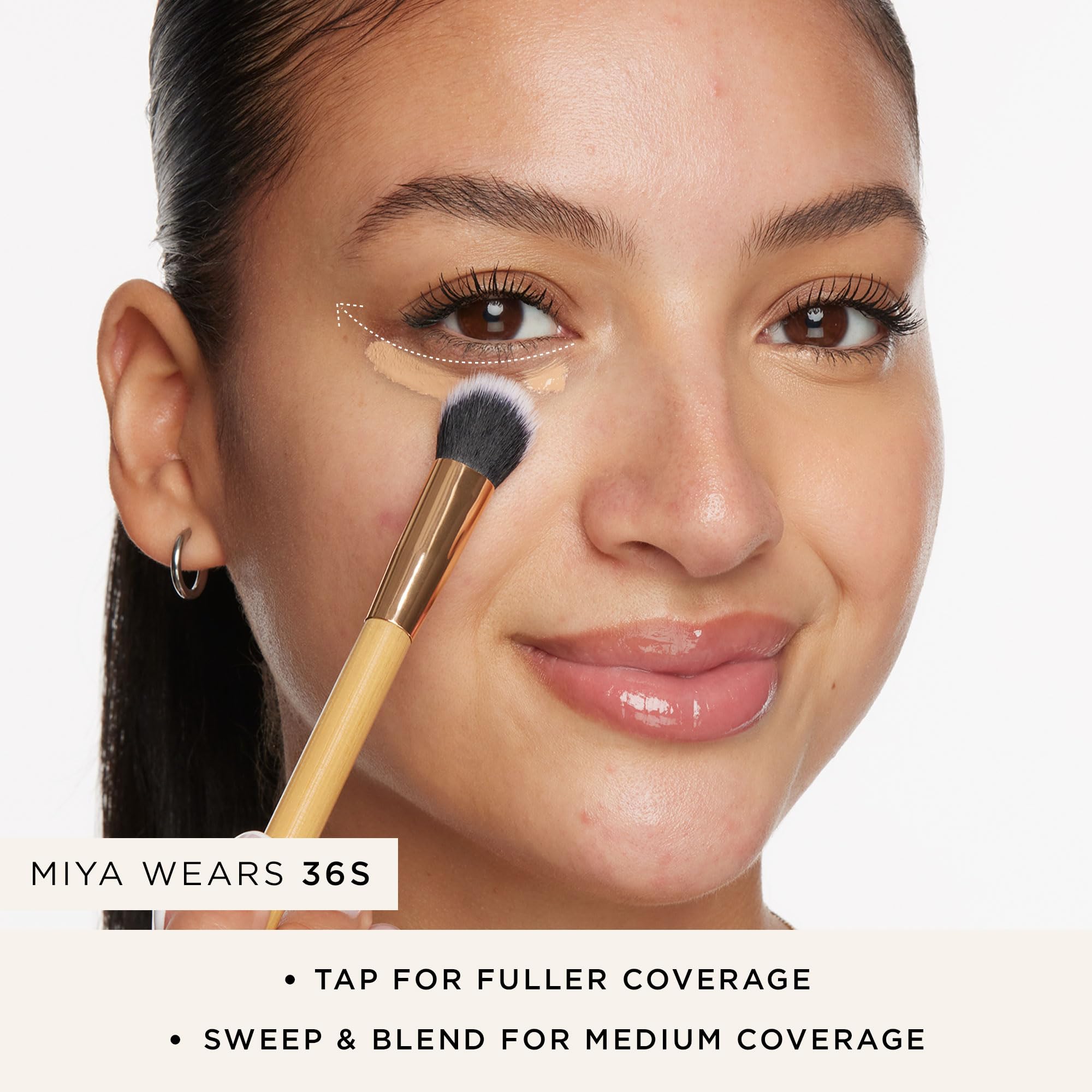 tarte brush synthetic bristles texture for gentle blending benefit