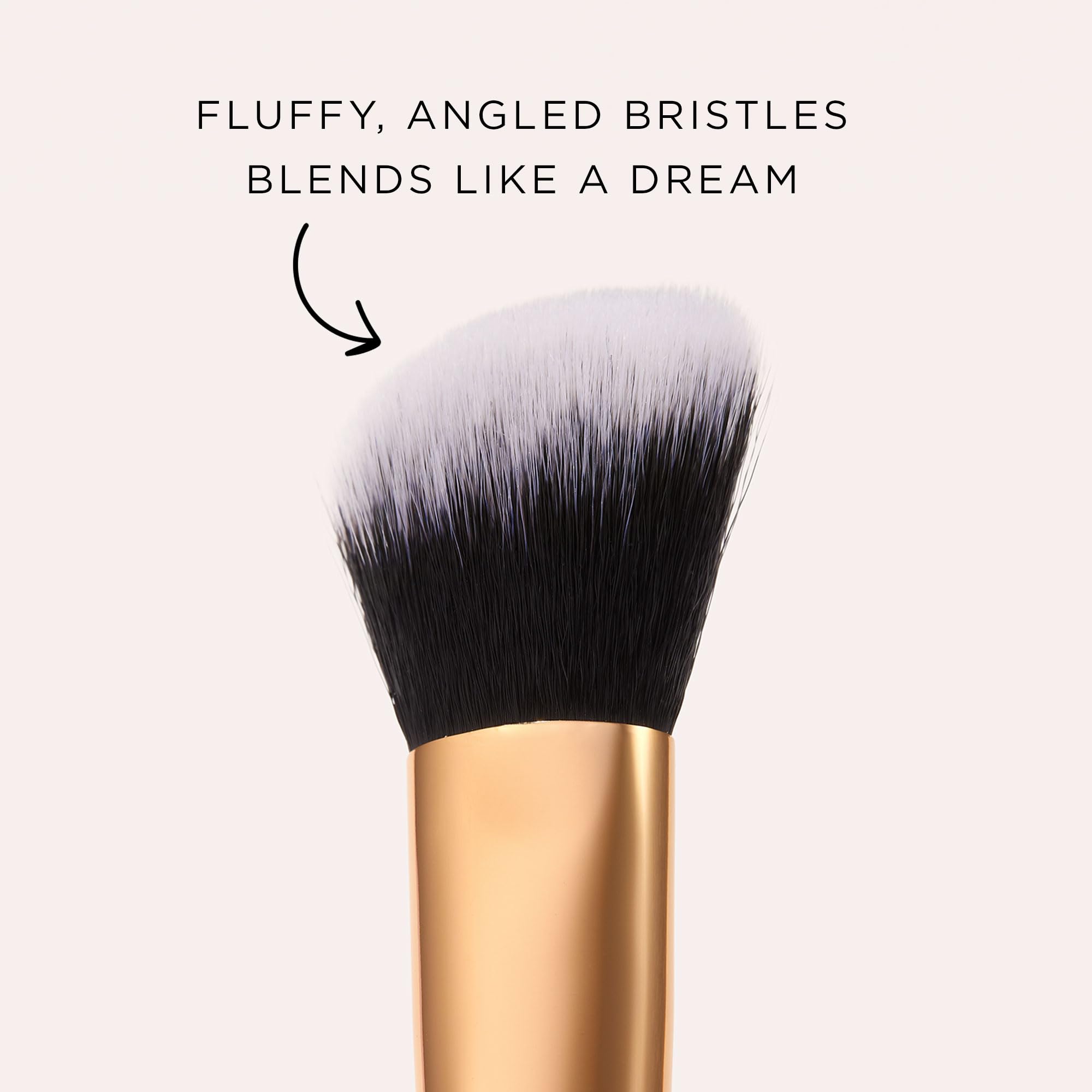 tarte brush in use under eye demonstrating seamless concealing benefit