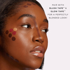tarte applying contour to cheek with cushion tip for defined cheekbones