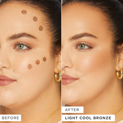 tarte cream texture swatch showing blendable formula and buildable coverage