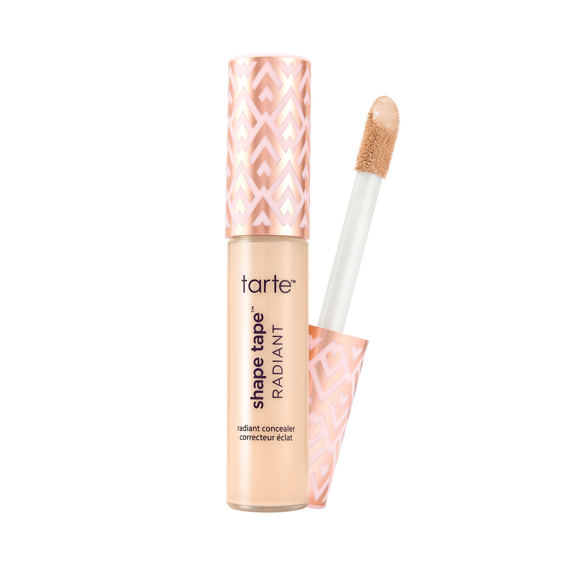 tarte shape tape radiant front packaging showing tube and label, clear product ID and size