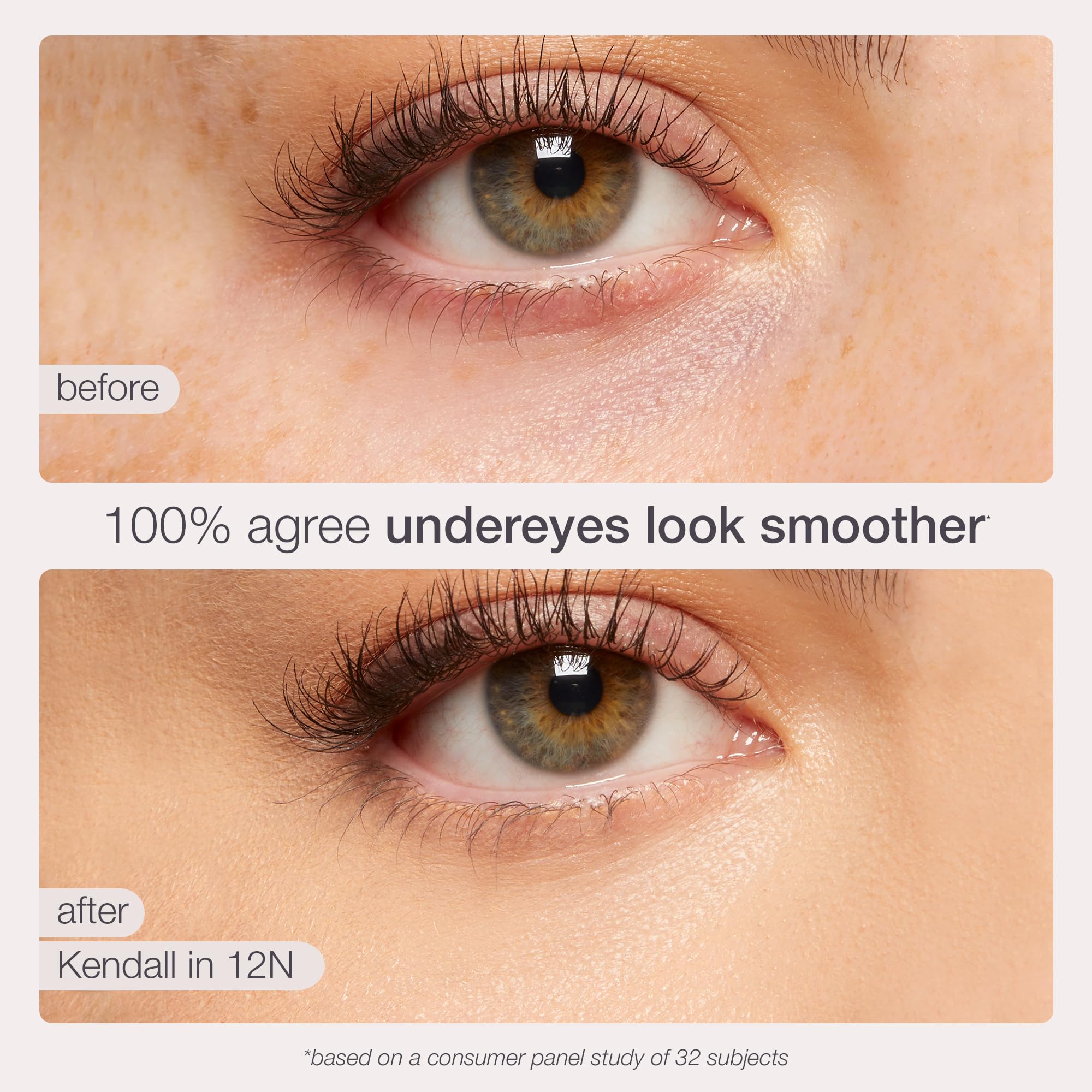 tarte texture swipe of concealer showing smooth radiant finish benefit