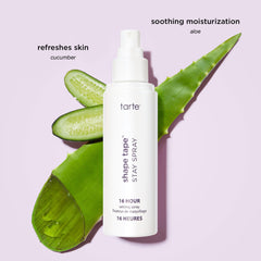 tarte mist texture in air illustrating weightless coverage and non-sticky feel