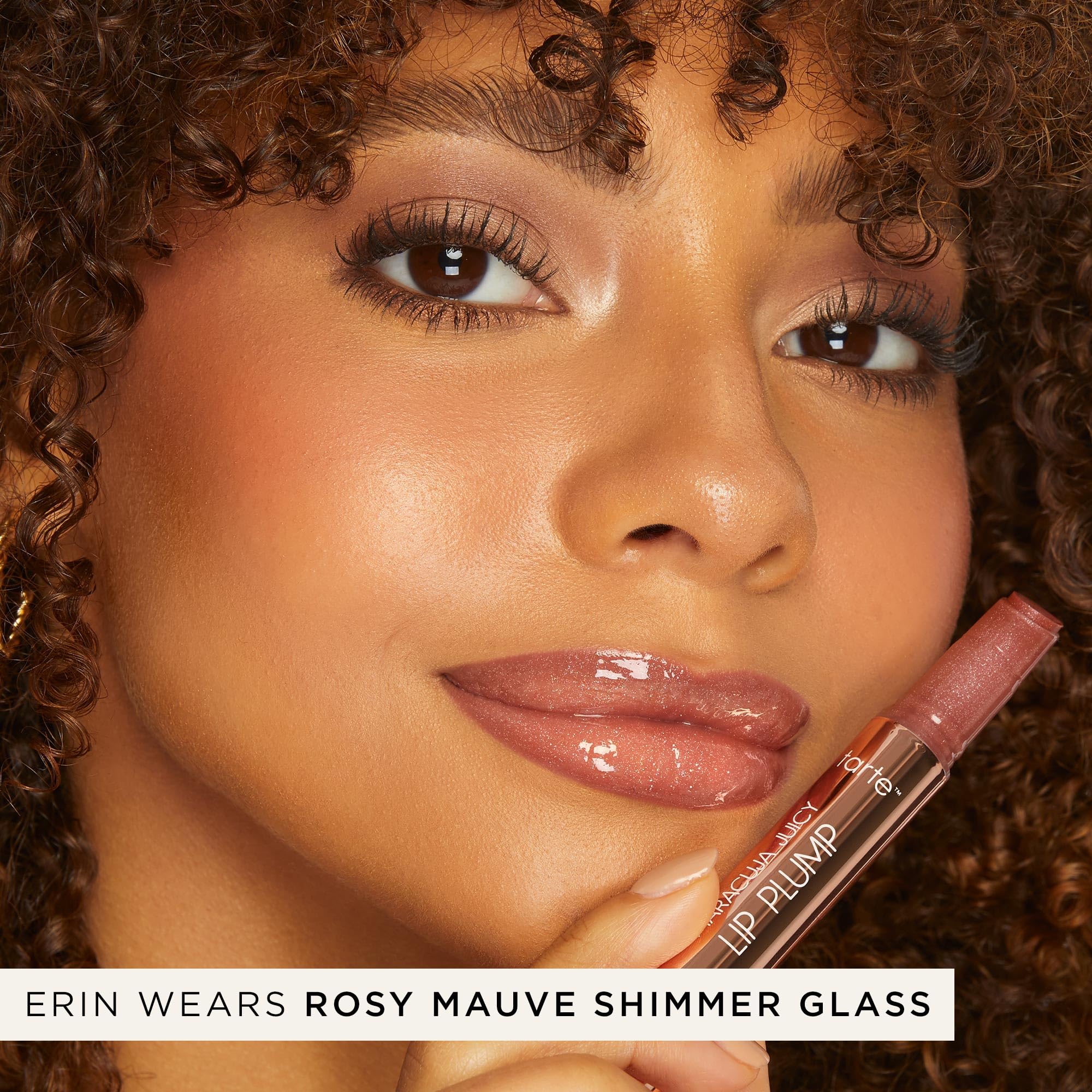 tarte texture swipe of gloss showing creamy shimmer and hydrating finish