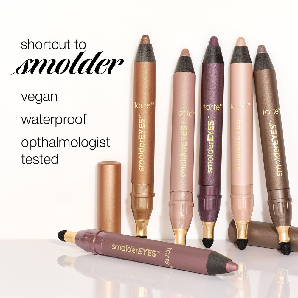 tarte smolderEYES lifestyle evening look illustrating dramatic shimmer and long-wear benefit