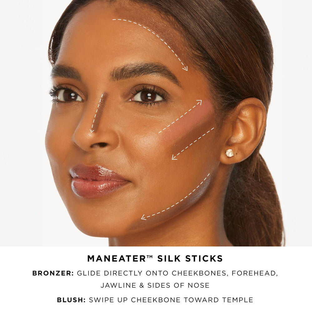 tarte swatches on arm showing shade depth and buildable coverage benefit